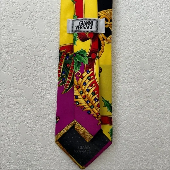 Versace Silk Tie, Santa Claus Print, 1990s Collection.